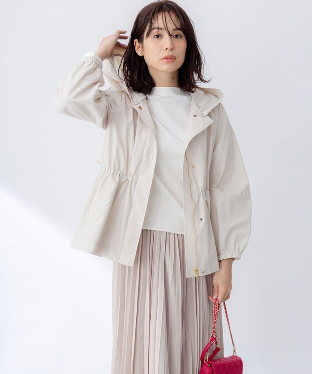組曲 L 【2WAY】フード付き ライトアウター アイボリー系