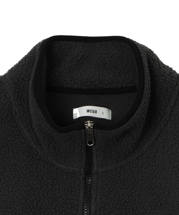 WEGO 【ユニセックス着用】フリース　ハーフZIPプルオーバー ダークグレー