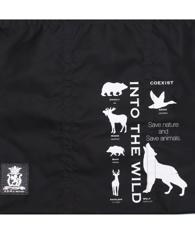 A.D.M.J. 【ナイロン】オリタタミバッグL BLACK