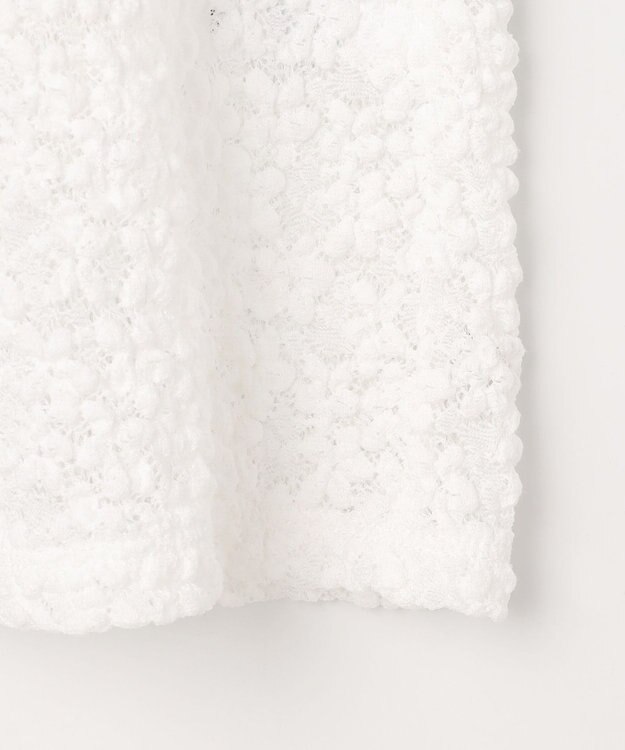 組曲 【WEB限定】フラワーチュールタートルネック カットソー アイボリー系