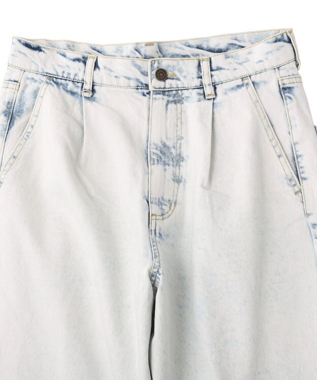 CRAFT STANDARD BOUTIQUE ハイブリーチケミカル加工デニムワイドパンツ Light Indigo