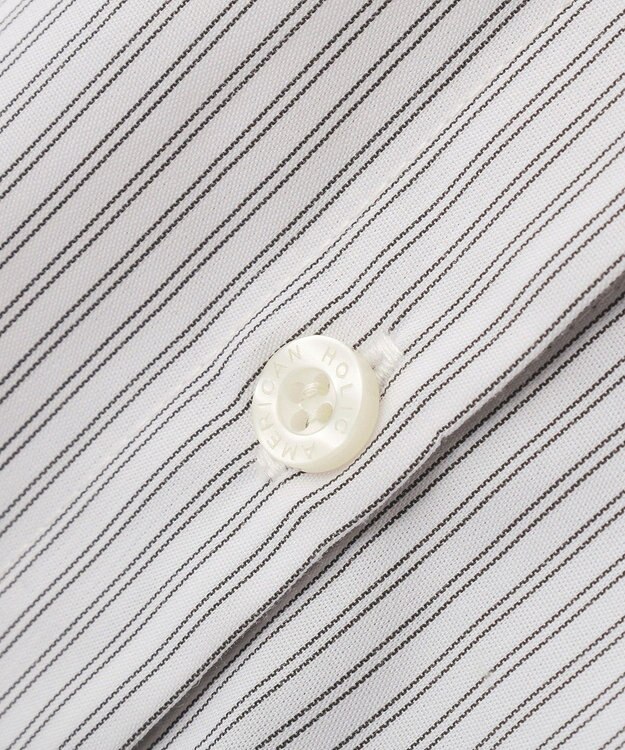 AMERICAN HOLIC 【イージーケア】ストライプVネックシャツ Off White