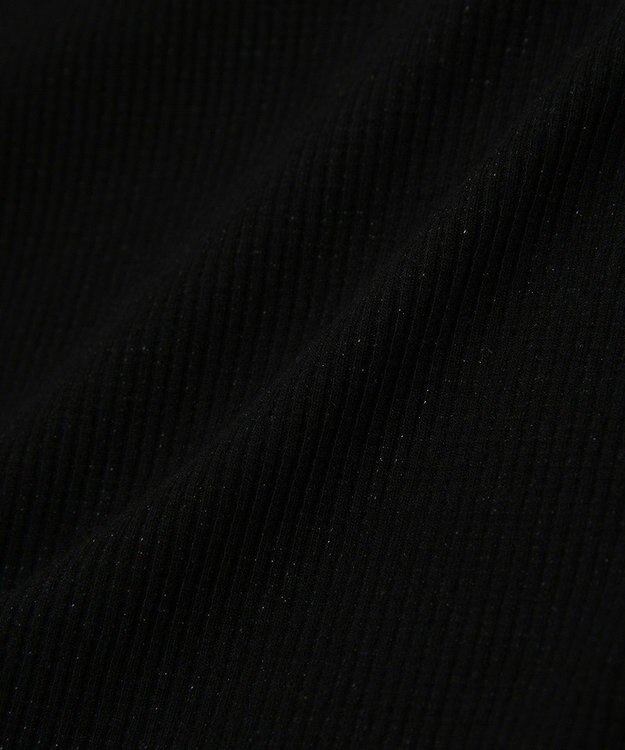 Green Parks カップ付ラメリブベアトップ Black