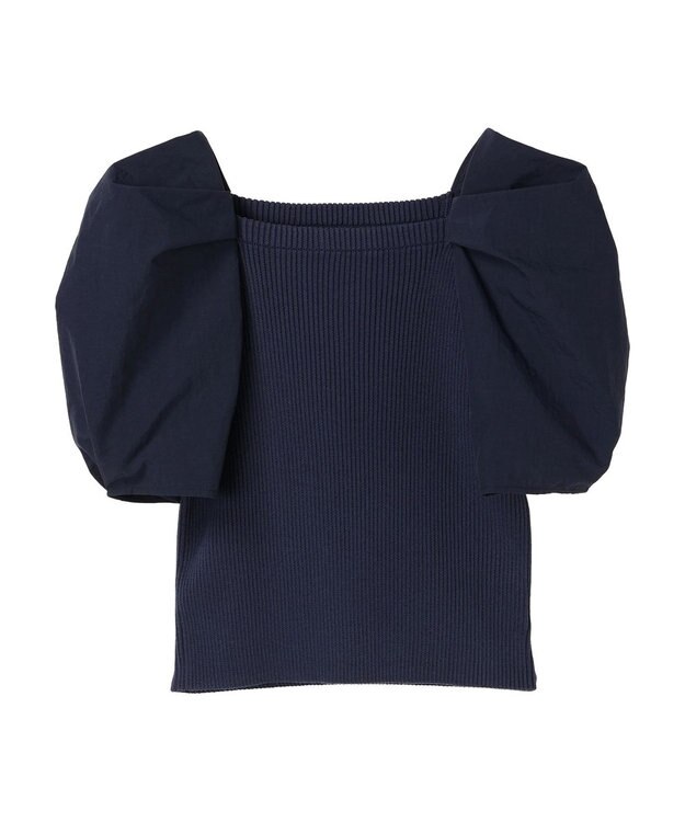 Green Parks ・ＡＮＤ　ＳＥＡＲＣＨ　布帛スリーブニットプルオーバー Navy