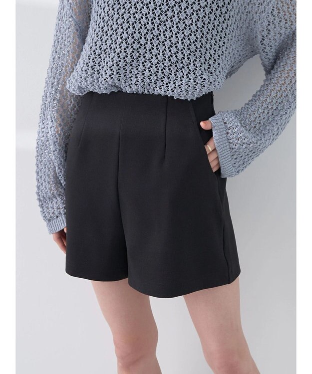 earth music&ecology カットツイルショートパンツ Black