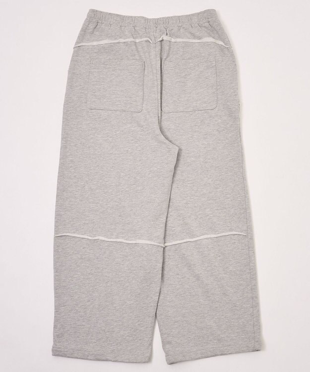 WEGO 【ユニセックス着用ITEM/ウエストゴム/MLサイズ展開】バルーン3Dスウェットパンツ 杢グレー