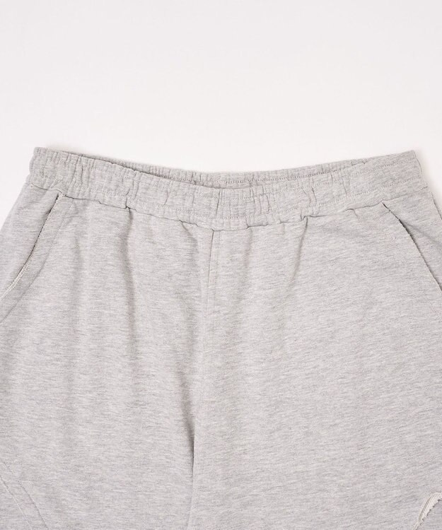 WEGO 【ユニセックス着用ITEM/ウエストゴム/MLサイズ展開】バルーン3Dスウェットパンツ 杢グレー