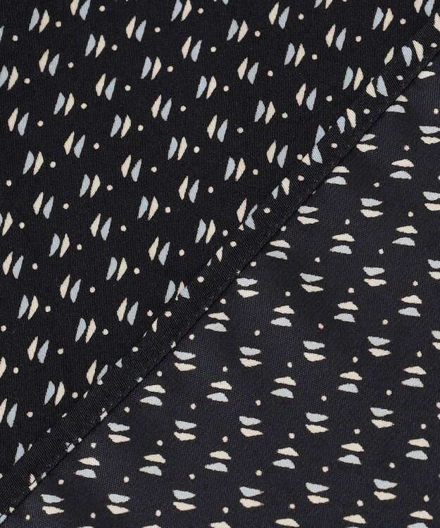 J.PRESS LADIES 【洗える】ポリエステルスエード変形ドットプリント ブラウス ネイビー系5