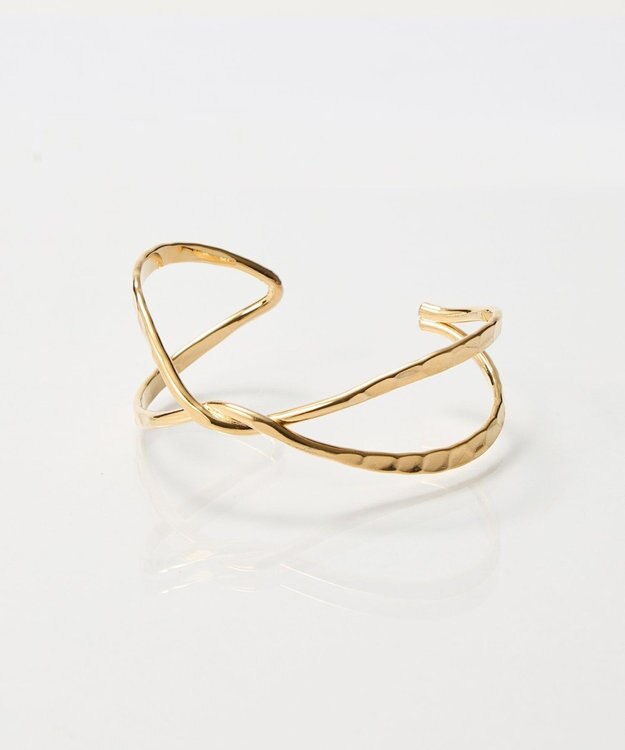 Phoebe トップクロスワイドカフバングル ゴールド