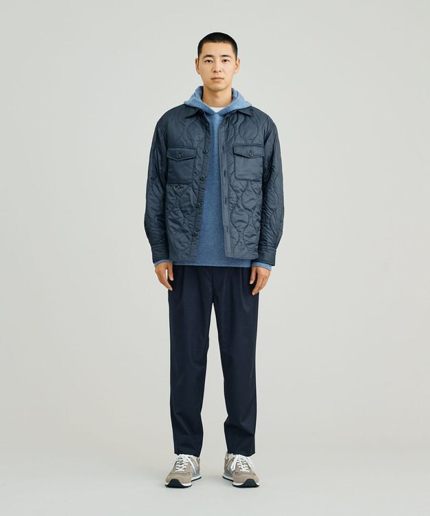 J.PRESS YORK STREET 【UNISEX】キルティング シャツジャケット ネイビー系