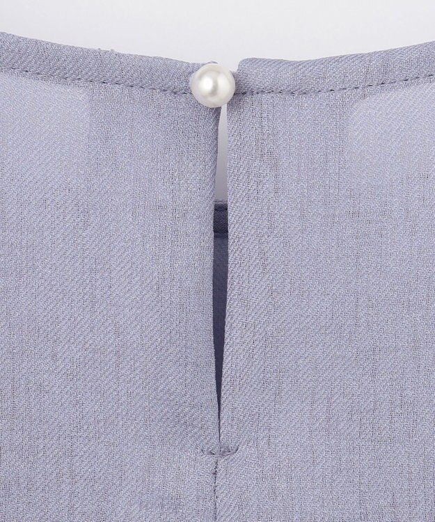 ANY SIS 【速乾・接触冷感】スムージーポリエステル クルーネック ブラウス ライトブルー