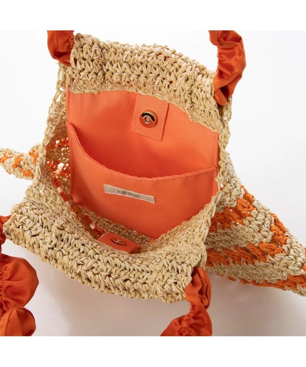 UNBILLION kakatoo トライアングルペーパークロッシェバッグ オレンジ