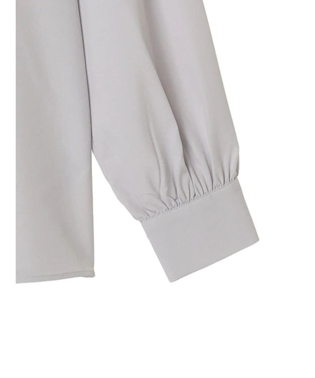 earth music&ecology パールタックブラウス Light Gray