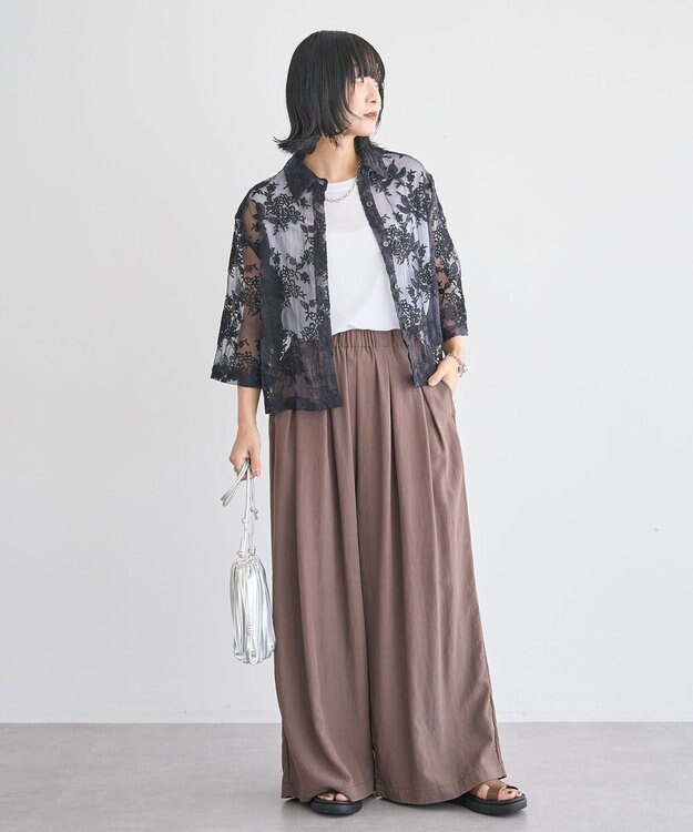 Green Parks シアーノースリーブプルオーバー Off White
