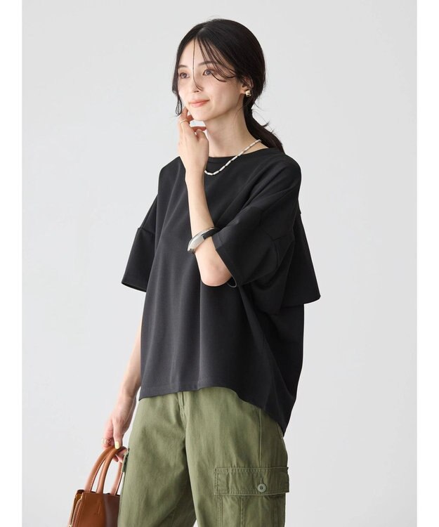 AMERICAN HOLIC 接触冷感バックフレアポンチプルオーバー Black