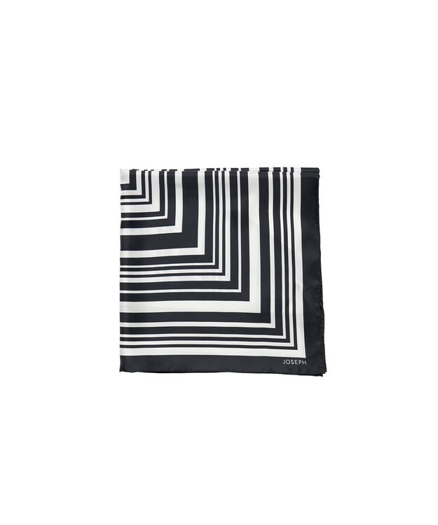 JOSEPH シルクスカーフ Kenza Black/white