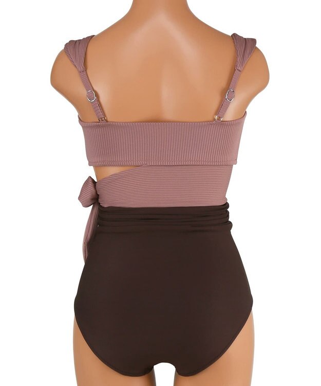 San-ai Resort（三愛水着楽園） 【SALE】【ナチュラルシェイプスイム　ライト】ノンワイヤービキニ　9M ピンク×ブラウン