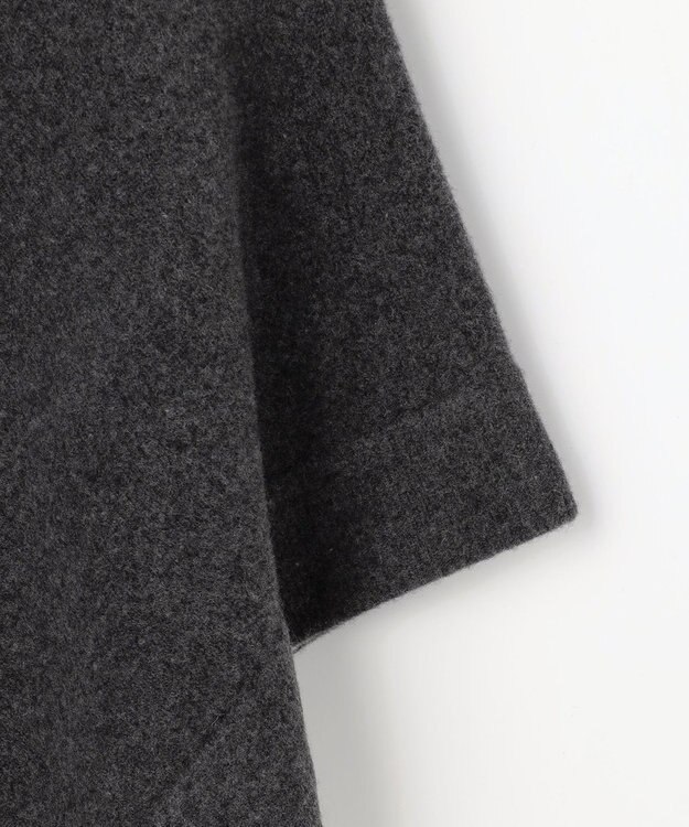 自由区 【カタログ掲載】ボイルドウール ポンチョ ミディアムグレー