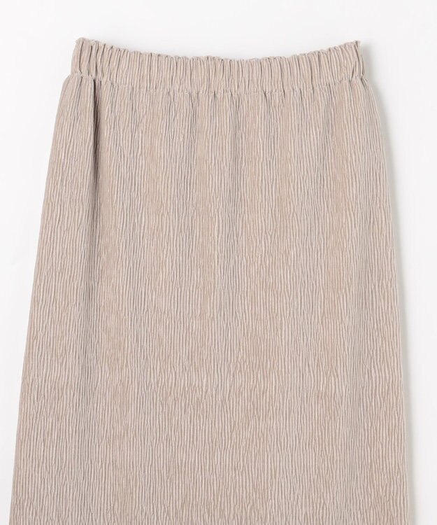 ANY L 【ウエストゴム】シュリンクベロアスカート ベージュ