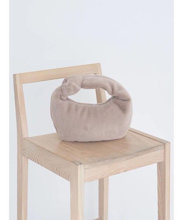 earth music&ecology ワンノットファーバッグ Beige