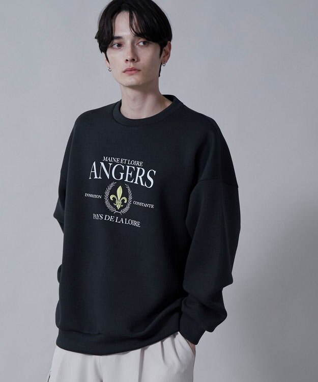 WEGO KEEPWARM　グラフィックプルオーバー ブラック中濃色