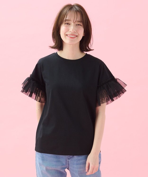 ANY ソロナチュールスリーブプルオーバー ブラック