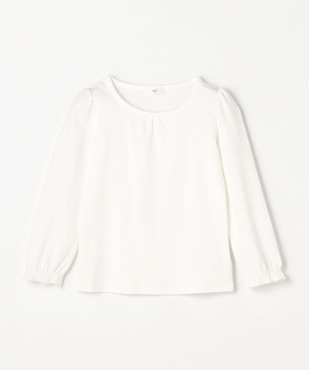 ANY KIDS 襟なしカットソーブラウス ホワイト