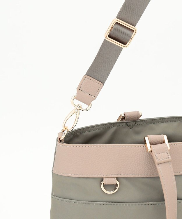 LA BAGAGERIE コンビ2WAYトートバッグ Mサイズ グレー