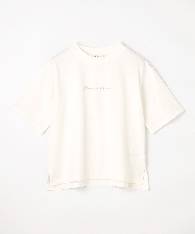 ANY L オーガビッツ刺繍ロゴＴシャツ オフ