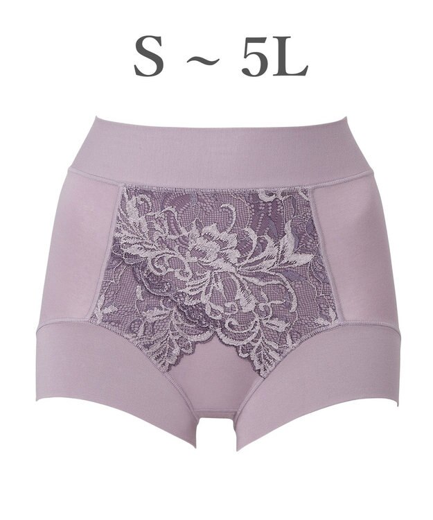 BRADELIS New York 【BRADELIS NewYork peace】綿混フィットレースショーツ24 ブラデリス 補正下着 ハイウエスト 深め ラベンダーモーヴ