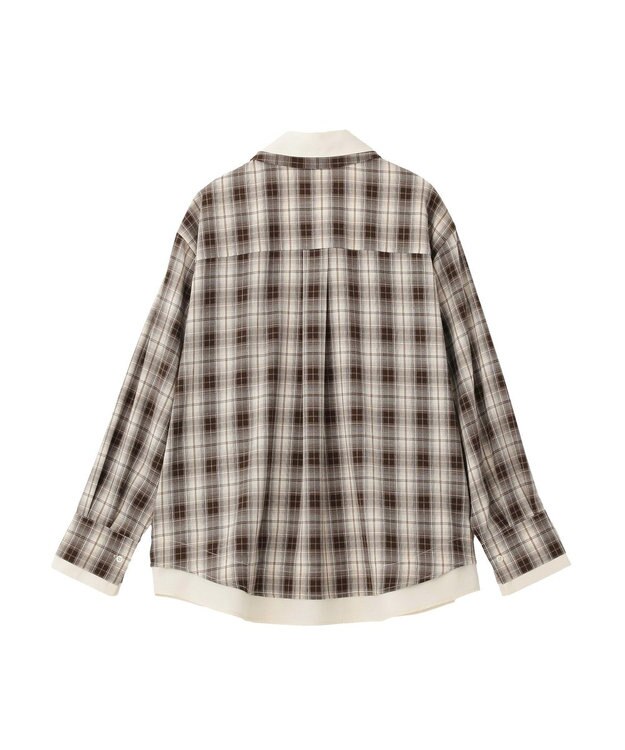 CRAFT STANDARD BOUTIQUE レイヤードライクチェックシャツ Brown
