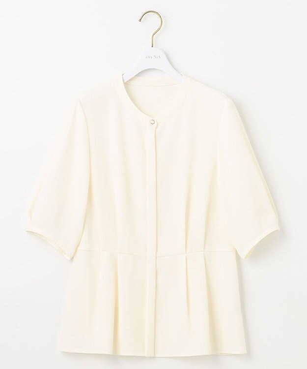 ANY SIS L 【接触冷感・UVカット・速乾】コンフォートビューティサテン ブラウス アイボリー系