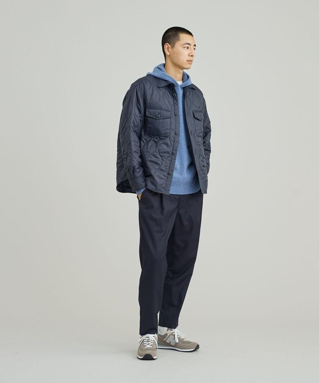 J.PRESS YORK STREET 【UNISEX】キルティング シャツジャケット ネイビー系