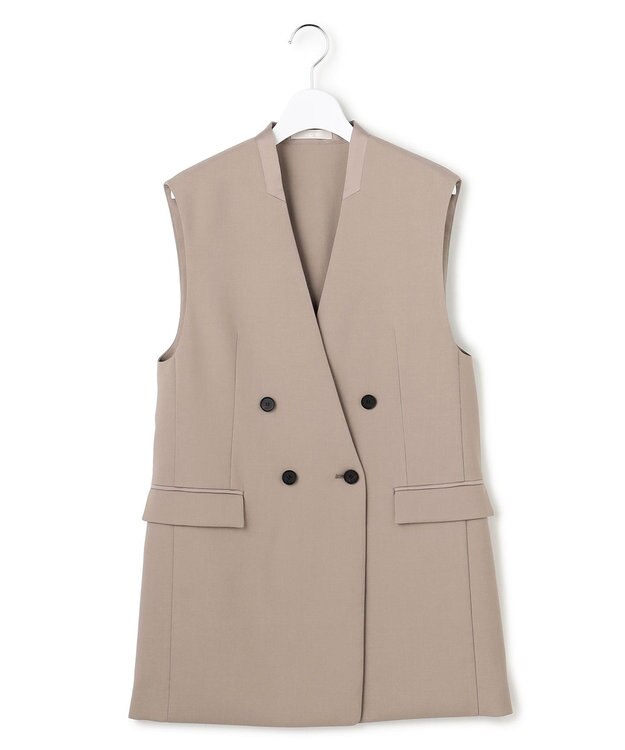 ICB L 【先行予約】 ハイツイストダブルクロス ノーカラージレ クレイカーキ