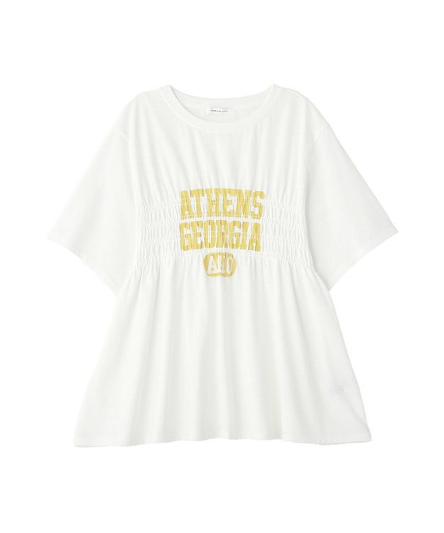 AMERICAN HOLIC シャーリングプリントTシャツ Off White