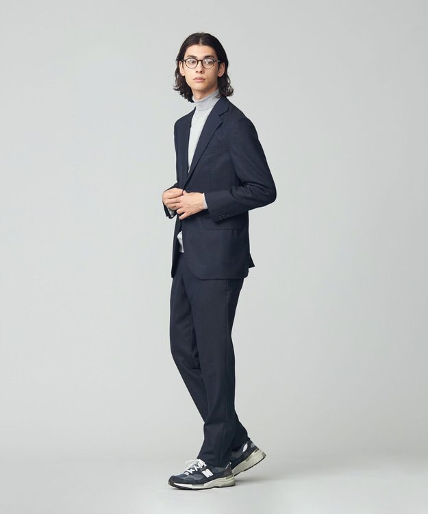 J.PRESS MEN 【定番 / セットアップ対応】マナードシルクホームスパン スラックス ネイビー系