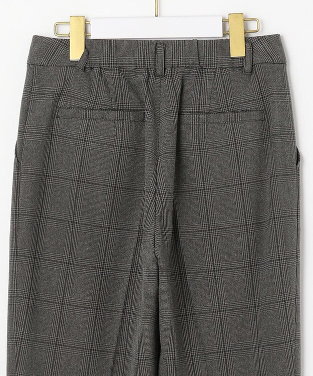 ANY SIS 【蓄熱効果】サーモトロン 2WAYストレッチ テーパードパンツ（チェック柄） チャコールチェック