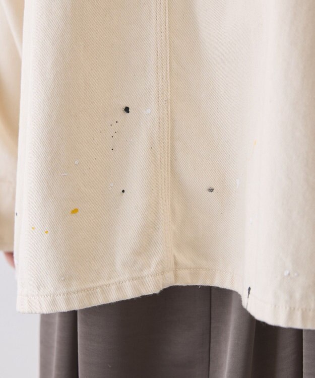 AMERICAN HOLIC ペイントデニムカバーオールジャケット White