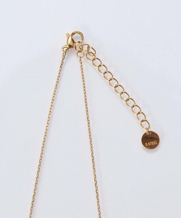 Phoebe 【金属アレルギー対応】カラージェムステーションネックレス/天然石/サージカルステンレス グリーン