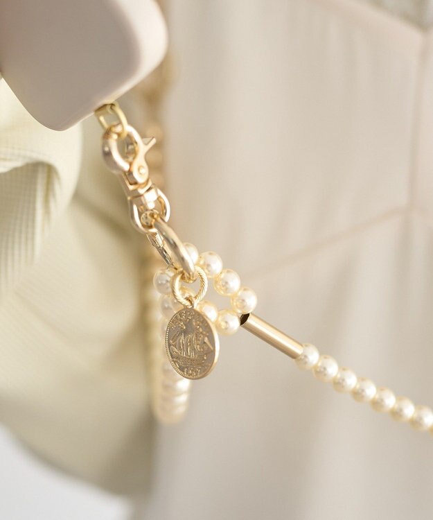 earth music&ecology マルチパールストラップ Gold