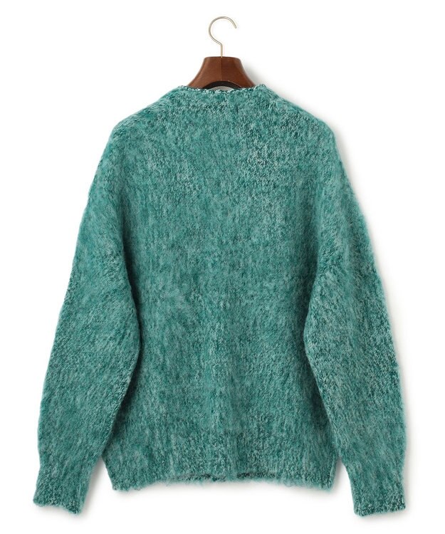 J.PRESS MEN 【J.PRESS ORIGINALS】SHETLAND WOOL SHAGGY MOULINET COLOR SADLE CARDIGAN / JAPAN MADE グリーン系