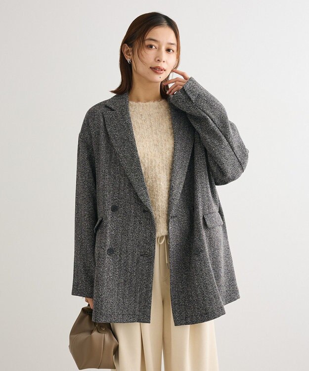 Green Parks ブークレＭＩＸニットチュニック Ivory