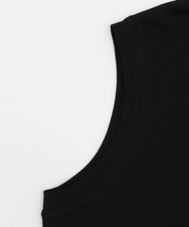 WEGO 【ユニセックス着用ITEM/MLサイズ展開】ワンポイントノースリジップパーカー ブラック