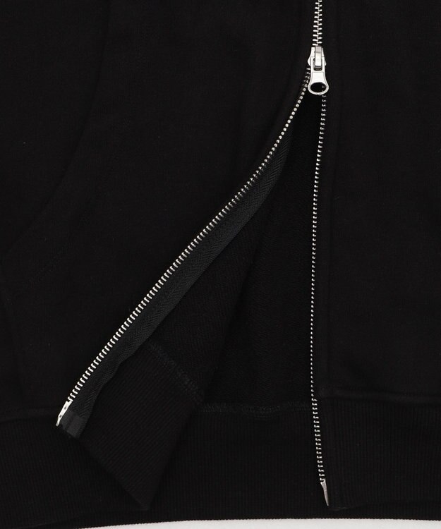 WEGO 【ユニセックス着用ITEM/MLサイズ展開】ワンポイントノースリジップパーカー ブラック