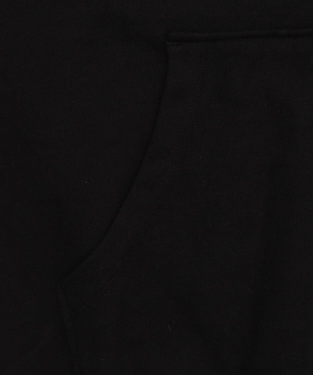 WEGO 【ユニセックス着用ITEM/MLサイズ展開】ワンポイントノースリジップパーカー ブラック