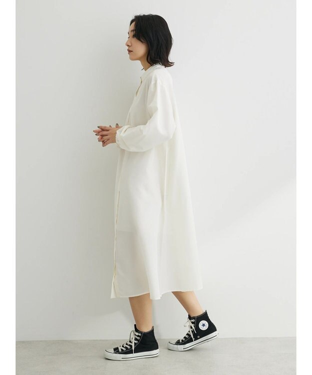 Green Parks ＳＥＴ２点　ニットベスト＋シャツワンピース Off White