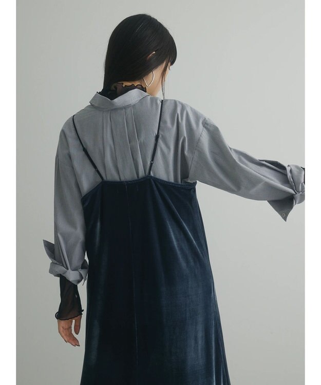 Green Parks armonia．ベロアキャミワンピース Blue