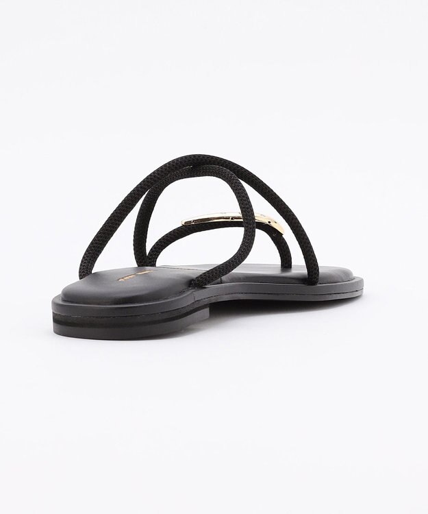 steppi メタルパーツ トング サンダル ブラック