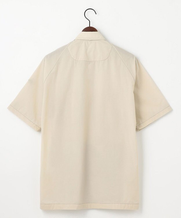 JOSEPH ABBOUD MOUNTAIN 【軽量/ECO撥水/ストレッチ/男女兼用】ライトワッシャー アウトドア 半袖 シャツ ライトグレー系