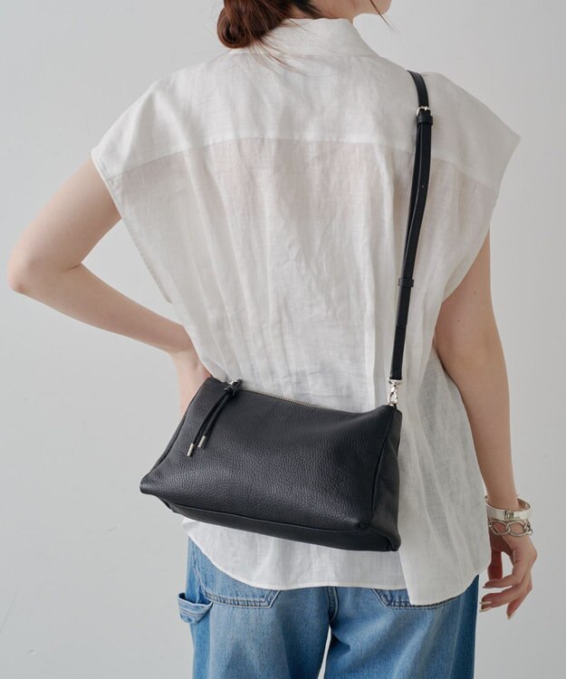 russet レザー2WAYショルダーバッグ(CE-1629) Black